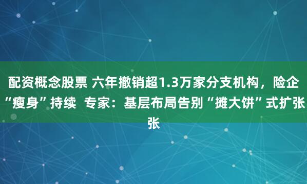 配资概念股票 六年撤销超1.3万家分支机构，险企“瘦身”持续  专家：基层布局告别“摊大饼”式扩张
